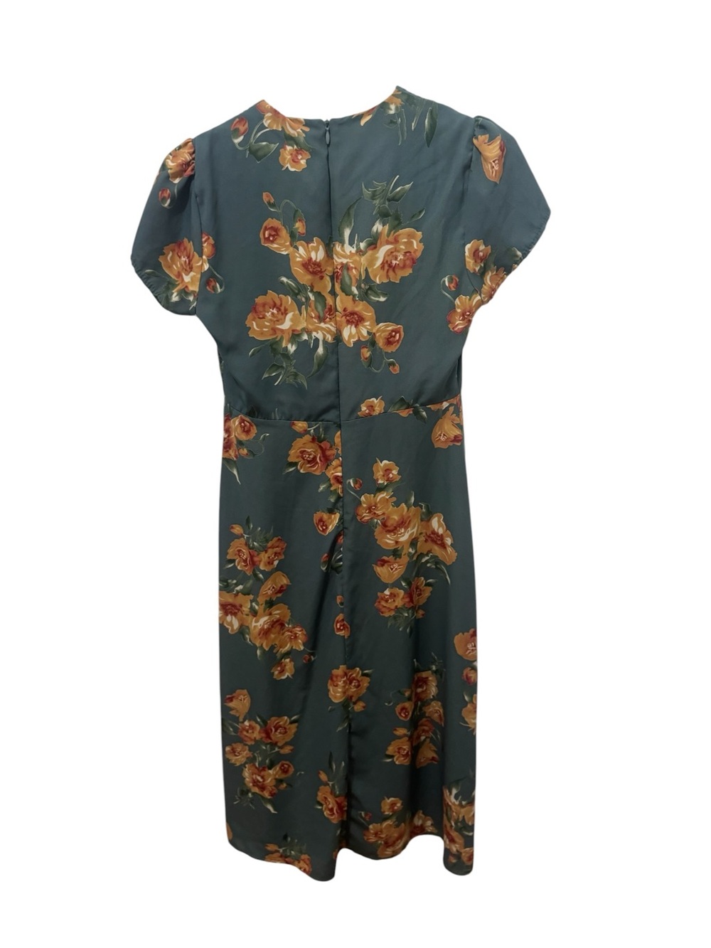 Lulus Best Day Of My Life Dusty Sage Floral Midi Dress Size Medium - Picture 3 of 4